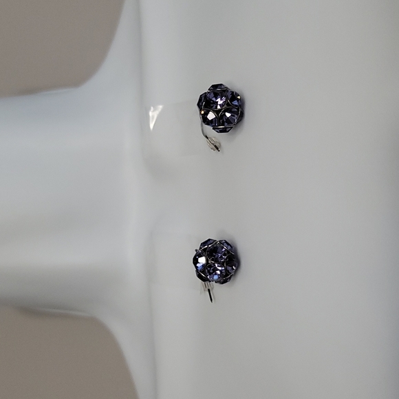 Rhinestone Cluster Earrings - Picture 4 of 6